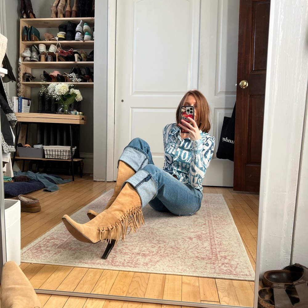 Suede Cowboy Boots